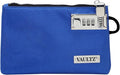 Vaultz Money Bag with Lock - 5 x 8 Inch, Men & Women's Locking Accessories Pouch for Cash, Bank Deposits, Wallet, Medicine, Phone and Credit Cards - BLUE | Zippered pouch secures cash, cards, phone and valuables, portable size fits easily into a purse,... by Vaultz