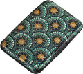 RFID Aluminum Wallet Credit Card Protector Case Holder for Men Women | Mini RFID Aluminum Wallet Credit Cards Holder Business Card Case Metal ID Case for Men Women(Peacock Feathers) by ELFISH