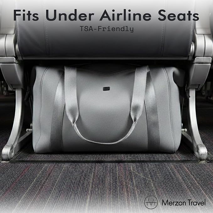 All Week Duffle | 29L | NTB-715 Silver | Large Weekender Travel Duffle, Personal Item, Trolley Sleeve, Sturdy Neoprene & Nylon, Fits Under Airline Seat, TSA Friendly - Image 5