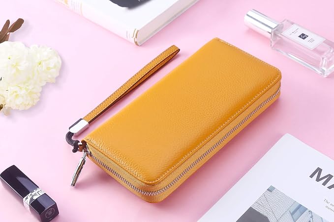 Small Compact Women Wallet RFID Blocking Genuine Leather Bifold Purse with ID Windows - Image 6