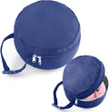 1 Pcs Travel Neck Pillow Bag Compact Travel Neck Carrying Case Bag for Airplane Train Journey Quick Release Clasp Attaches to Luggage Purse Backpack, Pillow Not Included(Blue) by Yeyeplum