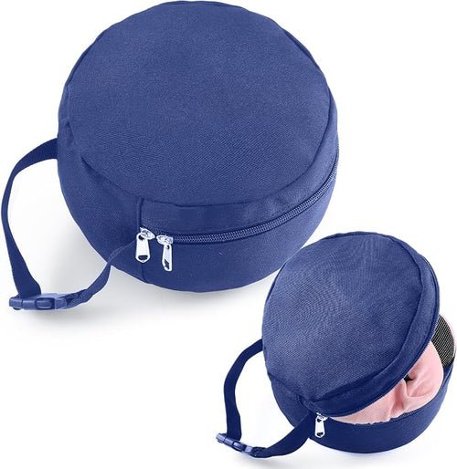 1 Pcs Travel Neck Pillow Bag Compact Travel Neck Carrying Case Bag for Airplane Train Journey Quick Release Clasp Attaches to Luggage Purse Backpack, Pillow Not Included(Blue) by Yeyeplum