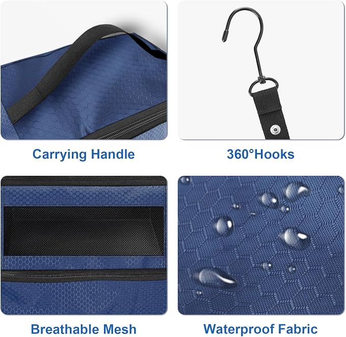 Olosar Suitcase Organizer, Travel Luggage Organizer Portable Hanging Travel Shelves Collapsible Hanging Packing Cubes for Carry on Suitcase - Image 5
