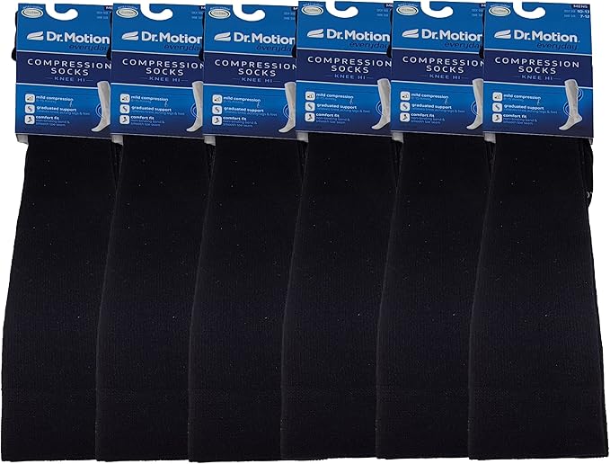 Dr. Motion Men 6 pairs pack everyday compression knee high socks - Image 2