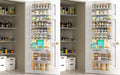Moforoco White 9-Tier Over The Door Pantry Organizer, Pantry Organization And Storage, Metal Hanging Spice Rack Shelves Door, Home & Kitchen Essentials, Laundry Room Bathroom Organization (Pack of 2) by MOFOROCO