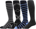 Dr. Motion 4 Pairs Men's Athletic Traveler Graduated Compression Knee High Socks by Dr.+Motion