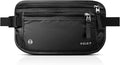 VULKIT Money Belt for Travel, Hidden Passport Holder, Anti-Theft Travel Wallet Under Clothes, RFID Blocking Waist Pouch, Undercover Fanny Pack, Carbon Black by VULKIT
