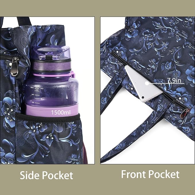 CLOUDMUSIC Shoulder Tote Bag For Nurses Teachers Work Gym Travel Beach Women With Large Capacity Waterproof - Image 3