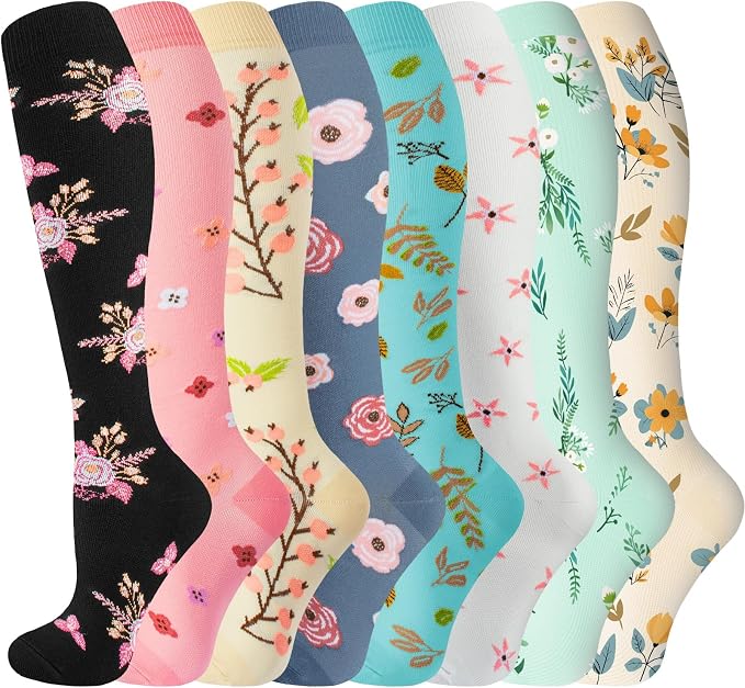 cerpite Compression Socks for Women & Men Circulation 8 Pairs Compression Socks 20-30 mmhg Best for Running,Nurse,Travel by Cerpitesportsstyles