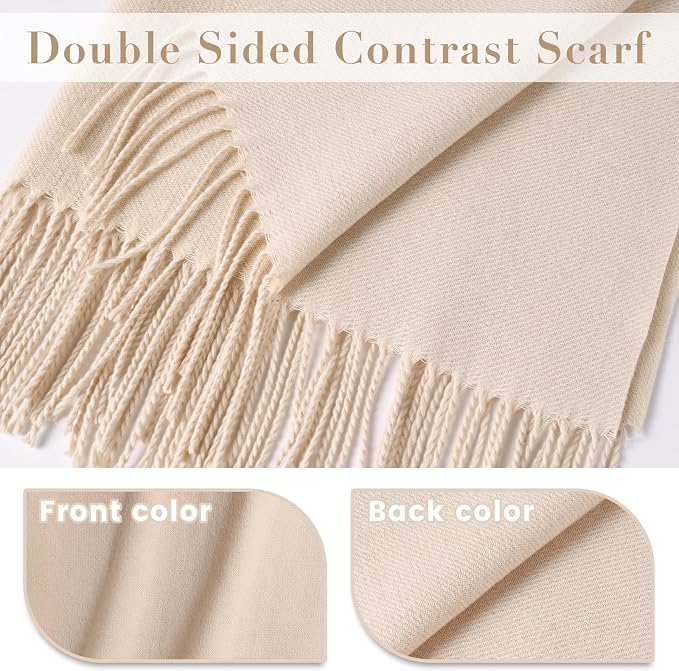 maamgic Women's Scarf Pashmina Shawls Blanket Scarf for Evening Dress | Soft Viscose Blend ,Lightweight,Large Scarf with Cozy Cashmere-Feel, Perfect For Weddings,Cruise Travel & Flights - Image 2