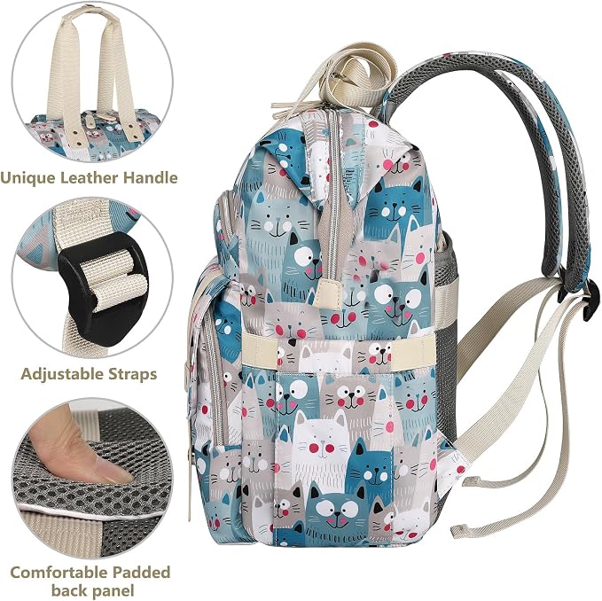 FALANKO Laptop Backpack for Women,Teacher Doctor Nurse Work Purse Bag for 15.6 Inch Laptop,Cute Cartoon Pattern backpack With RFID Anti Theft Pocket, Large Travel Bookbag for Women - Image 4