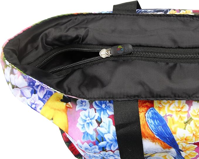 Beach Tote Bags Travel Totes Bag Shopping Zippered Tote for Women Foldable Waterproof Overnight Handbag - Image 7