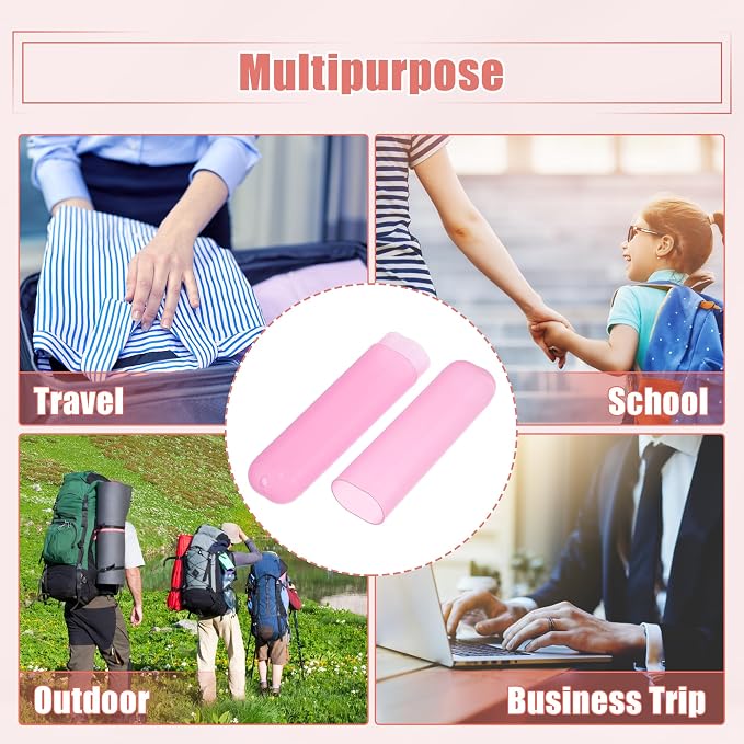 VOCOSTE 2Pcs Travel Toothbrush Case, Pink&Orange | Moisture-Proof Keeps Brush Fresh, Compact for Tight Bags, 2-Pack for Sharing, Essential for Couples - Image 3