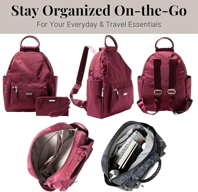 Baggallini All Day Backpack with RFID Phone Wristlet - Lightweight Travel Backpack for Women - Image 6