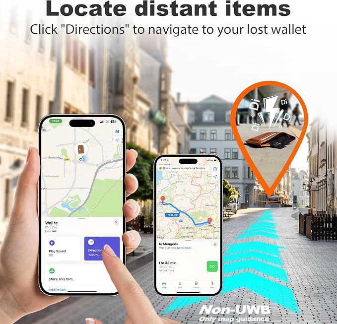 [Apple MFi Certified] Wallet Tracker Card with Apple Find My (iOS Only) Rechargeable Air Tracker Tags Bluetooth Wallet Finder IP68 Waterproof GPS Tracker Item Finder for Keys, Bags, Passport Black - Image 6