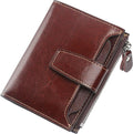 Small Compact Women Wallet RFID Blocking Genuine Leather Bifold Purse with ID Windows by Lavemi
