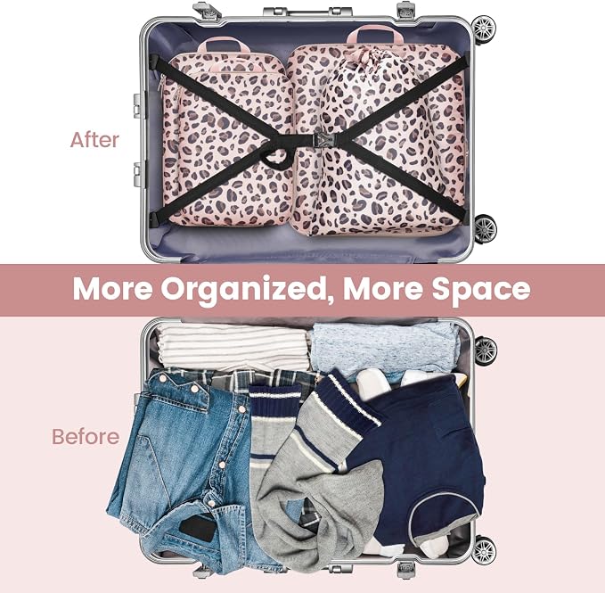 Cambond Compression Packing Cubes for Travel Women - Lightweight Luggage Organizers Bag Packing Cubes for Carry on Suitcases - Image 4