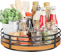 10" Lazy Susan Turntable Organizer - Wood Round Lazy Susan for Cabinet Kitchen Countertop Dining Table Pantry Cupboard Bathroom Coffee Bar Storage Home Decor by OVICAR