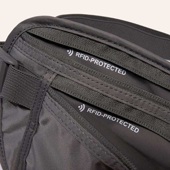 Pander RFID Blocking Travel Money Belt – Hidden Waist Pouch for Passport, Cash, Cards, Slim Belt Bag for Men and Women, Dim Grey (Pack of 2) - Image 6