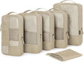 BAGSMART Compression Packing Cubes for Travel, 6 Set | Fits 20/24/28in Carry-On Suitcases, Compressible Bags Streamline Cruise Travel Essentials, Sturdy Handles, Machine Washable by BAGSMART