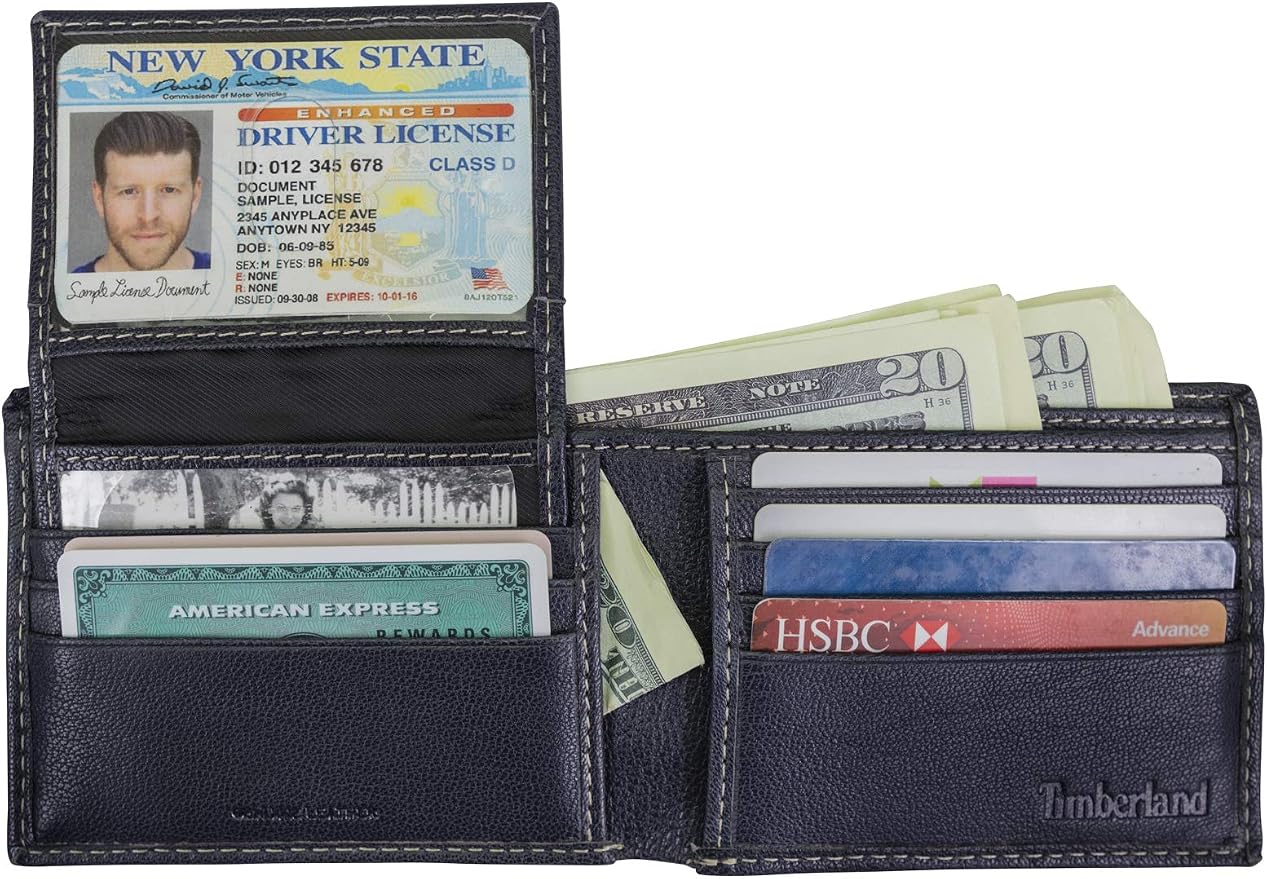 Timberland Men's Genuine Leather Passcase Security RFID Wallet - Image 4