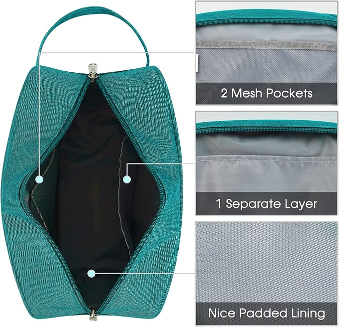 Narwey Travel Toiletry Bag for Women Traveling Dopp Kit Men Travel Bag for Toiletries Cosmetic Bag Makeup Bag Medicine Bag for Traveling (Teal) - Image 5