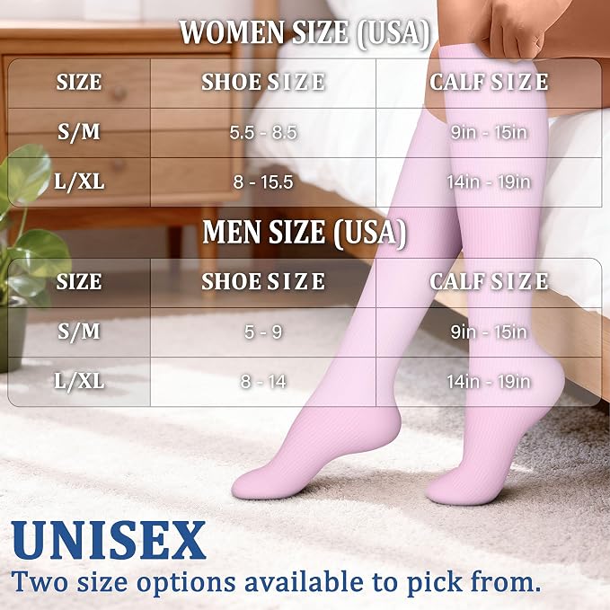 FEYHAY Copper Compression Socks (3 Pairs) 15-20 mmHg Circulation is Best Athletic & Daily for Men & Women, Running, Climbing - Image 6