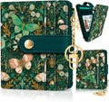 Jogjam Butterfly Green Rfid Women Wallet, Small Slim Credit Card Holder | PU Leather Bifold Cash Zipper Coin Pocket ID Window, for Female Ladies Teen Girls Girly Gifts by Jogjam
