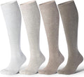 LEVSOX Cotton Compression Socks for Women Men 20-30 mmHg Knee High Cute Support Sock for Nurses Flying Pregnancy by Levsox