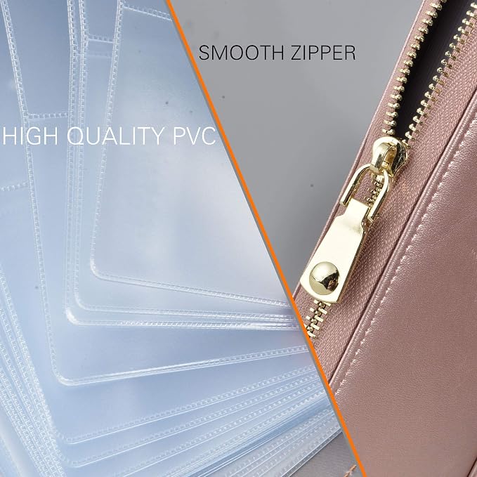 Easyoulife Credit Card Holder Wallet Womens Zipper Leather Case Purse RFID Blocking - Image 7
