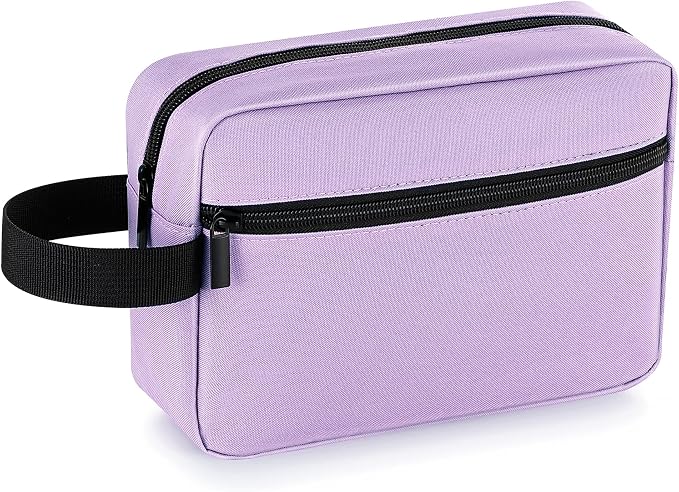 Elviros Travel Toiletry Bag for Women and Men,Lightweight Makeup Bag Hanging Dopp Kit with Shaving Compartment Cosmetic Organizer Small Tool Bag Travel Essentials,Gifts for Women(Lavender Purple) by Elviros