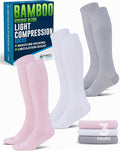 Doctor's Select® Bamboo Viscose Light Compression Socks for Women & Men - 3 Pairs, 8-15 mmHg Compression Socks, Knee High by DoctorsSelect