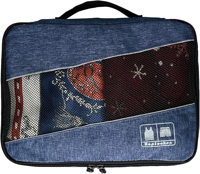 5 Set Packing Cubes for Travel Large Suitcase Luggage Organizer Bags Travel Accessories Vacation 4 Cubes 1 Laundry Pouch Bag - Image 5