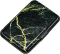 Mini RFID Aluminum Wallet Credit Cards Holder Business Card Case Metal ID Case for Men Women (Black Marble) | Mini RFID Aluminum Wallet Credit Cards Holder Business Card Case Metal ID Case for Men Women by ELFISH