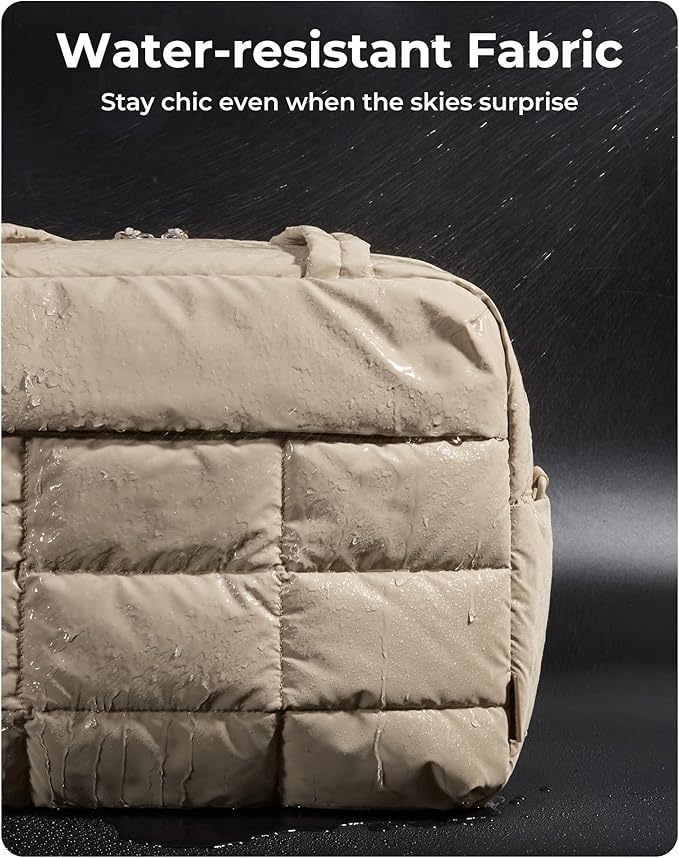 BAGSMART Gym Bag for Women, Carry on Travel Duffel Bag, Water-resistant Weekender with Shoe Compartment for Gym Travel Work, Chocolate, Medium - Image 6