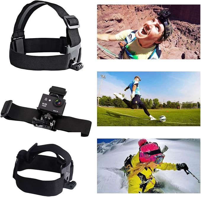 AKASO Action Camera Accessories Kit for GoPro Hero13/EK7000/Brave 4 | Including Chest Strap, Head Strap, Floating Hand Grip, Suction Mount and so on - Image 3