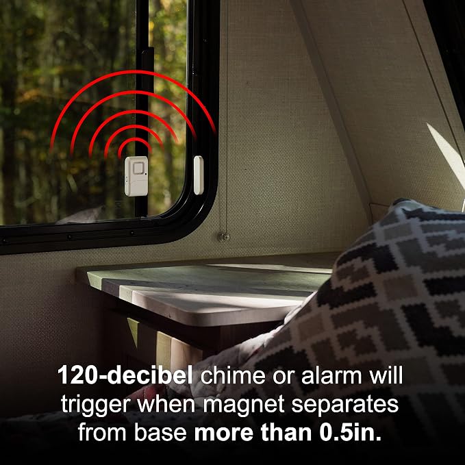 UltraPro Personal Security Window and Door Alarm, 2 Pack, DIY Protection, Burglar Alert, Wireless Chime/Alarm, Easy Installation, Home Security, Ideal for Home, Garage, Apartment, White, 45115 - Image 4