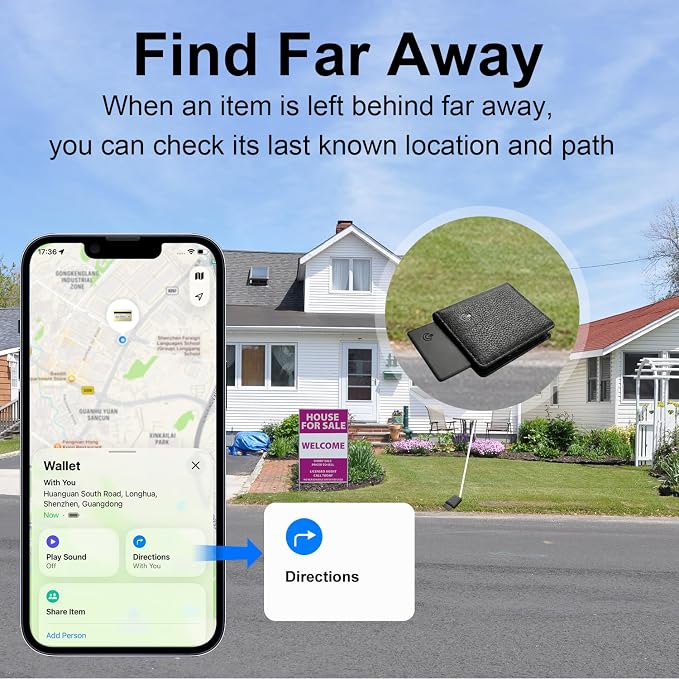 Wallet Tracker Card 2-in-1, Compatible with Apple Find My Only for iOS | Ultra-Slim 2mm Smart Key Finder Tag, Loud Alert Tracking Device for Travel, Luggage, Passport, Backpacks and Purses - Image 9