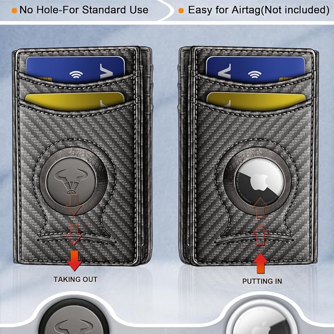 BULLIANT Magnetic Slim Leather Airtag Wallet Money Clip For Men 12Cards | RFID Blocking | Easy Access | Gift Boxed | Pocket Fit - Image 4