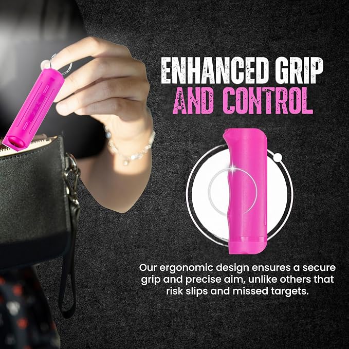 Police Magnum Personal Safety Alarm & Pepper Spray Combo Self Defense Pack for Women- Loud 135db Siren with Light & Max Strength Flip Top Pepper Spray Protection - Image 4