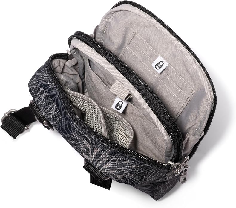 Baggallini Securtex® Anti-theft Mini Everything Crossbody Bag, 6.3"x8.25" Rfid, Locking Zippers & Cut-resistant Strap - Image 11