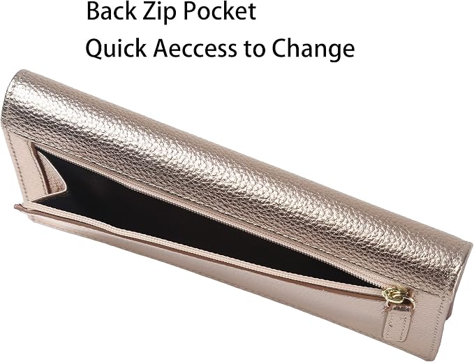 Ultra Slim Thin Leather Women Wallet RFID Blocking Credit Card Holder Bifold Long Ladies Billfold - Image 5
