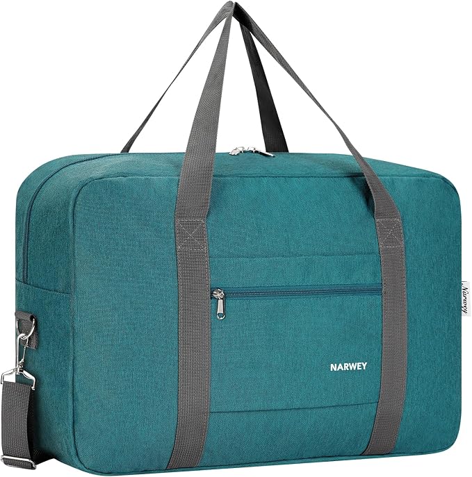 For Spirit Airlines Personal Item Bag Foldable Travel Duffel Bag Tote Carry on Luggage Duffle Overnight for Women and Men by Narwey