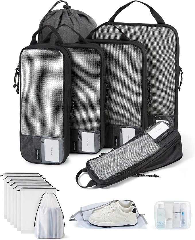 BAGSMART Compression Packing Cubes for Travel Essentials | 14 Set /6 Set /4 Set/2 Set, Lightweight, Durable by BAGSMART
