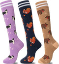 fenglaoda Compression Socks for Women Men 3 Pairs Graduated Compression Support Circulation Socks for Nurses by fenglaoda