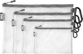 Air Production Multi-Size Clear Zipper Pouch (4-Pack) – Cable Organizer & Travel Gear Bag for Electronics, Camera Accessories, Tool Pouch & Small Tech Storage (Gun Gray) by Unknown