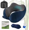 Cirorld Neck Pillow for Traveling, Travel Pillows for Airplanes,100% Pure Memory Foam Travel Neck Pillow, Adjustable Flight Pillow, Portable Plane Accessories with Eye Mask, Earplugs, Carry Bag by CIRORLD