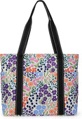 Tote Bag for Women with Laptop Compartment & Cup Holder,Nylon Bag for Work,Travel,Gym,Beach,Teacher,Nurse,School,Mom by HappiePeppie