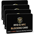 SaiTech IT 4 Pack RFID Blocking Card for Credit Debit ID Card, Black | Slim Anti-Theft Contactless NFC RFID Blocker Protector, Easily Fit into Wallet and Purse, for Men & Women by SaiTechIT