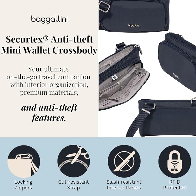Baggallini Classic Anti-Theft Mini Wallet Crossbody - Image 2